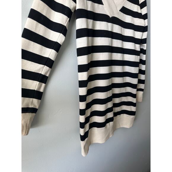Z Supply Modern Black and White Stripe Long Sleeve Dress - Picture 3 of 8